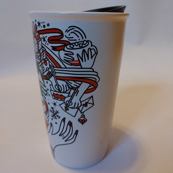 Starbucks Christmas 2017 White & Red Heart Hands D - Picture 4 of 7